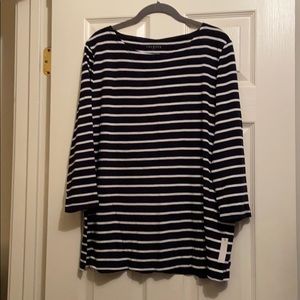 Talbots striped jersey top NWT